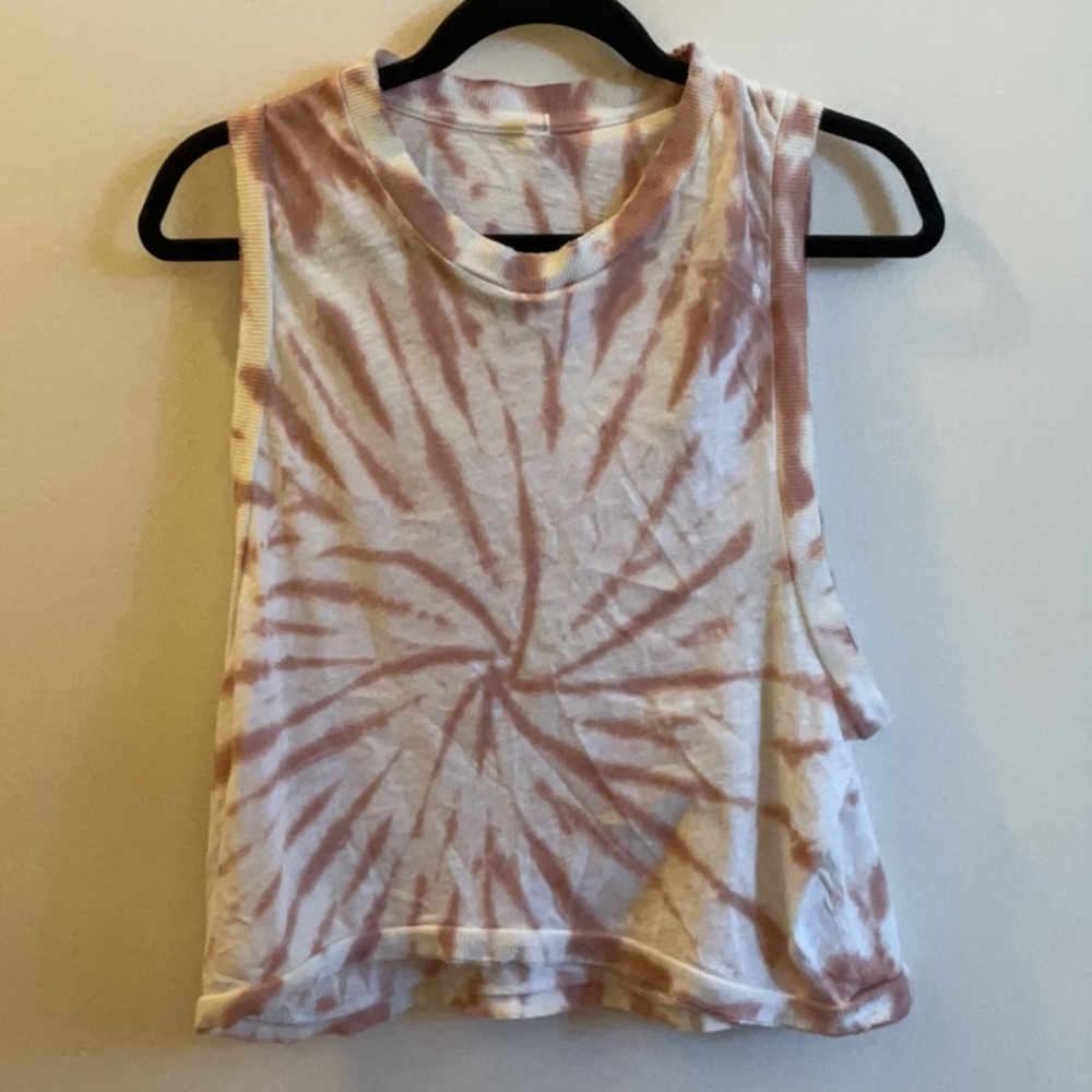 FP Movement Tie Dye Tank Top Size Small in Taupe